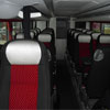 The luxurious interior of the Setra 431 DT from Schinker Reisen.